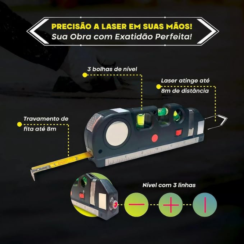 Nível Laser Profissional Trena Level